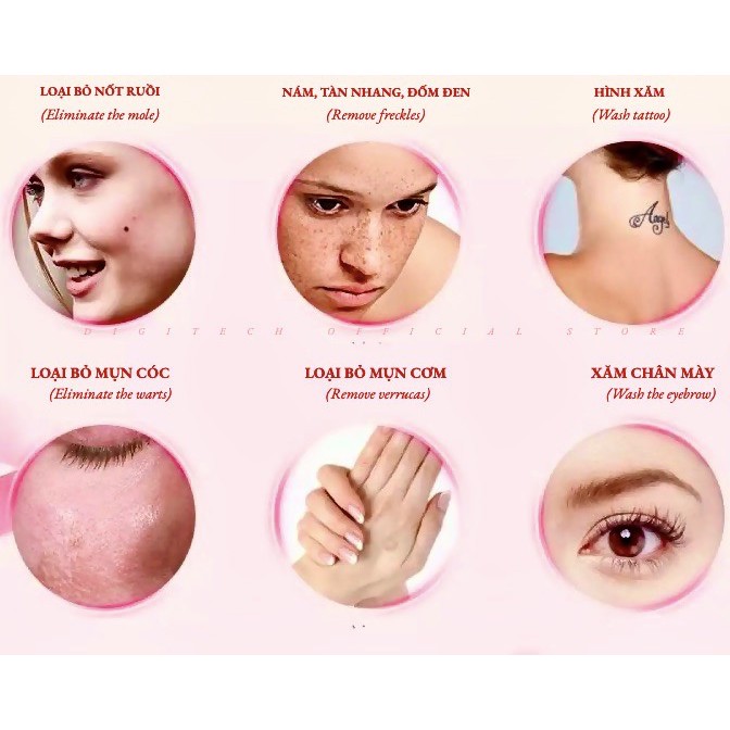 Máy xoá xăm, xoá nám, tàn nhang, nốt ruồi Laser mini NEATCELL; Xoá xăm Tatoo chân mày chuyên dụng