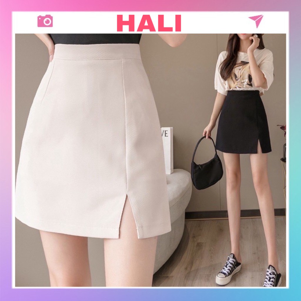 Chân váy chữ A xẻ ngắn dễ phối đồ trẻ trung thanh lịch CV360