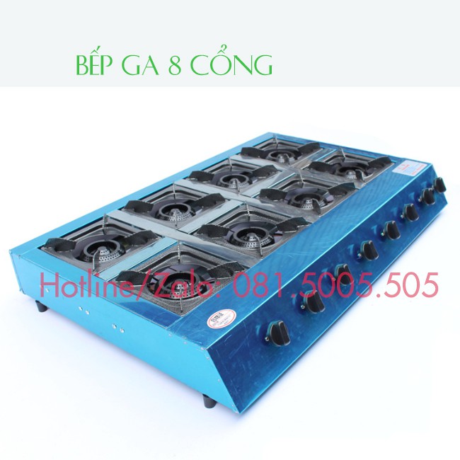Bếp gas 8 cửa nấu mỳ cay - Bếp gas 8 họng loại 1 - Dụng Cụ Pha Chế QDP