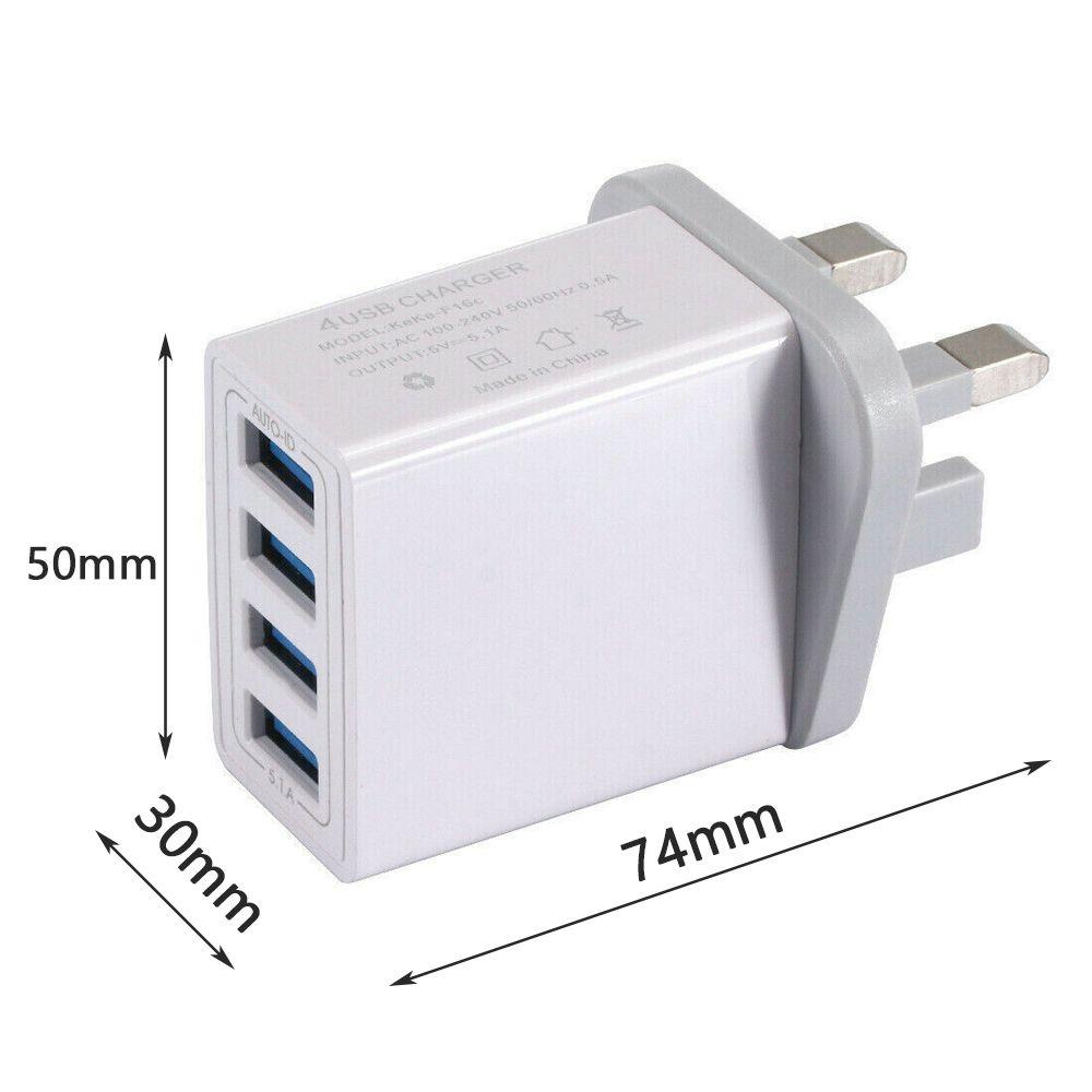 JONYE Bộ SạC ĐiệN ThoạI USB Hub UK TiệN DụNg