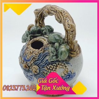 Bình vôi ăn trầu bằng gốm sứ Bát tràng