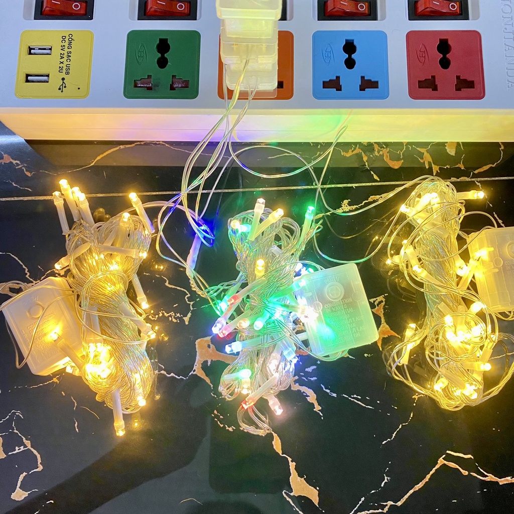 (Xài Điện) Dây Đèn Led Trang Trí 4 Mét 30 Bóng Đom Đóm Nhấp Nháy Fairylight Trang Trí Noel, Tết, Decor Phòng