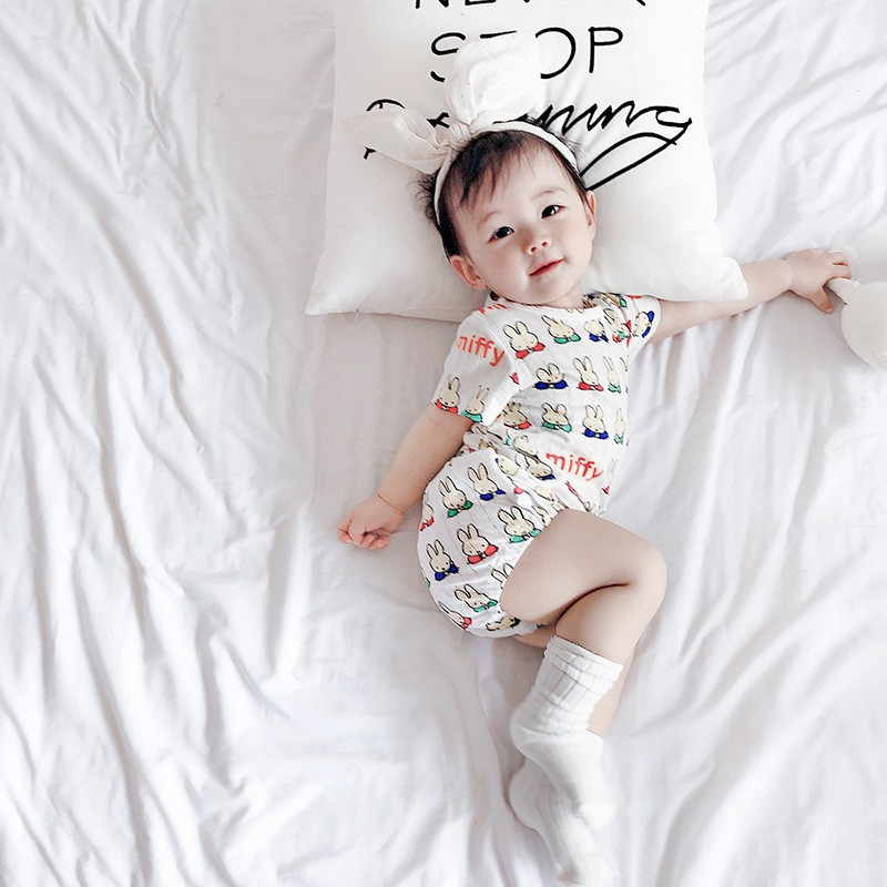 Bộ áo thun cộc tay in hình + quần lót cho bé