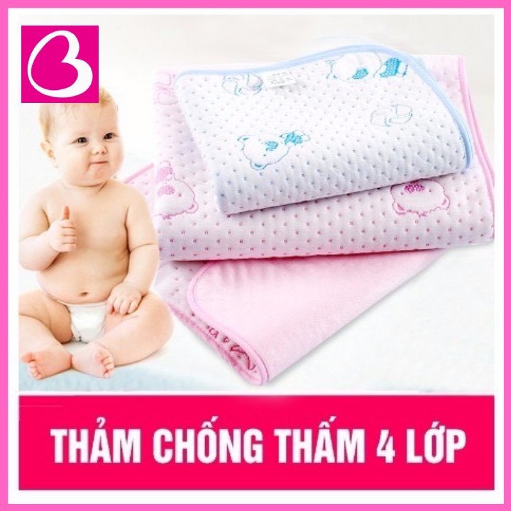 Tấm lót chống thấm 4 lớp tiện lợi cho bé