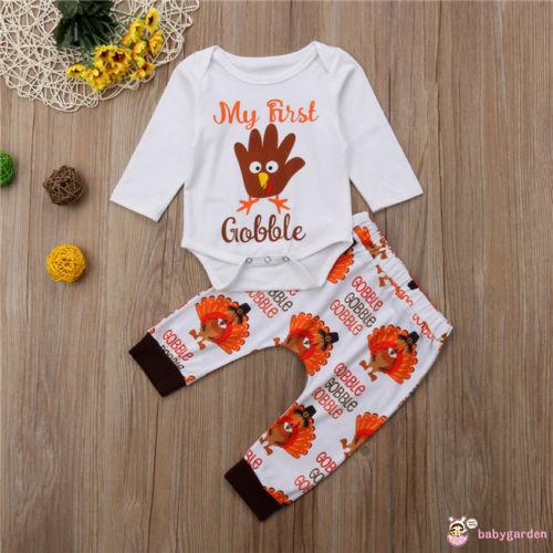 Set áo liền quần hình gà tây đáng yêu thoải mái dành cho bé