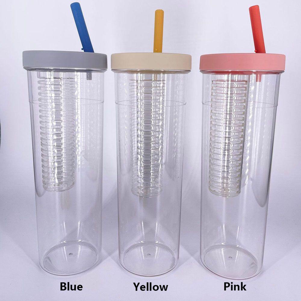 Bình Nước Nhựa Có Nắp Và Ống Hút Dung Tích 700ml Dùng Cho Cả Nam Và Nữ