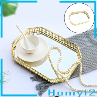 Tray Serving Mirror Jewelry Dish Storage Display Tray Home Counter Decors