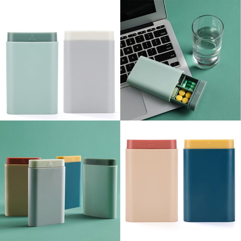 Hộp Đựng Thuốc Mini Chống Ẩm 6 Ngăn Tiện Dụng