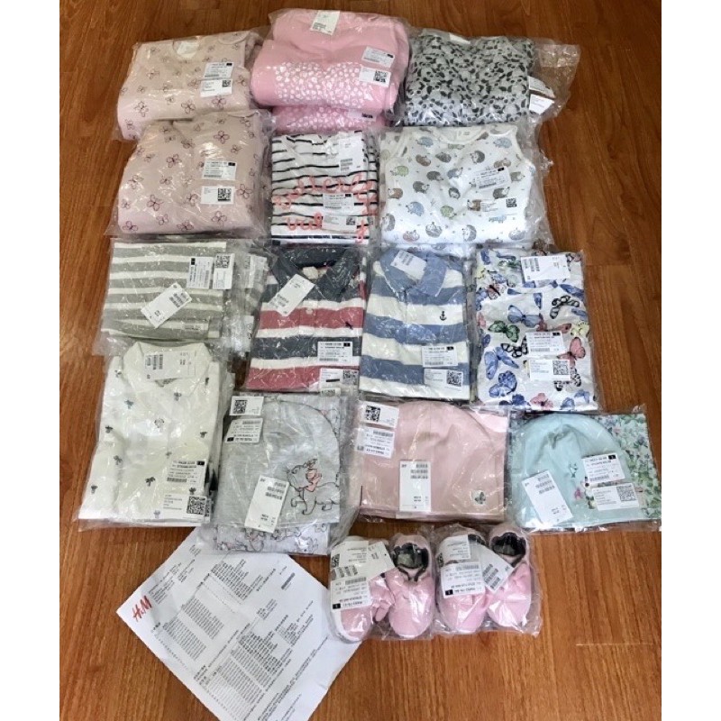 Áo phông HM kẻ cho bé trai lớn săn sale China size 4-6y