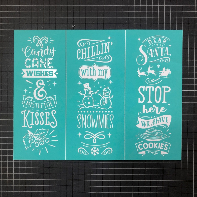 Khuôn Dập Dấu Bằng Lụa Chủ Đề Giáng Sinh Có Thể Tái Sử Dụng