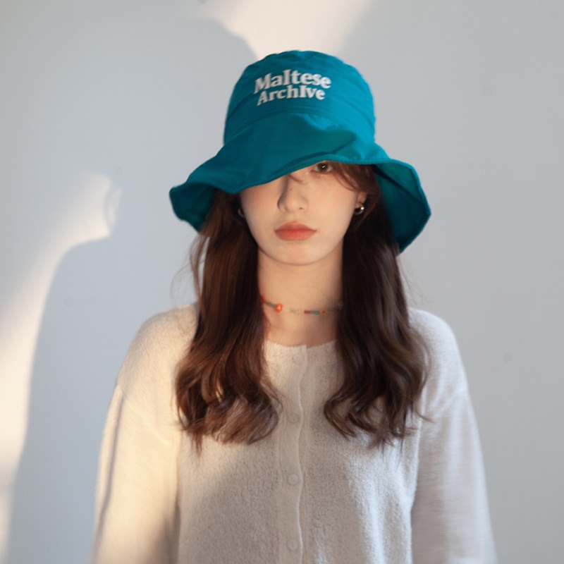 Mũ bucket mỏng rộng vành nhanh khô họa tiết chữ cái phong cách Nhật Bản thời trang mùa hè cho nữ