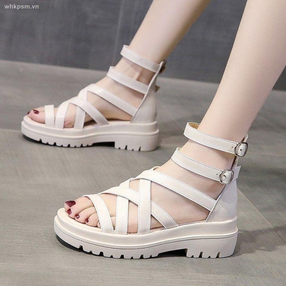 Giày Sandal Đế Dày Cổ Cao Phong Cách La Mã Thời Trang Mùa Hè Phong Cách Mới Dành Cho Nữ 2022