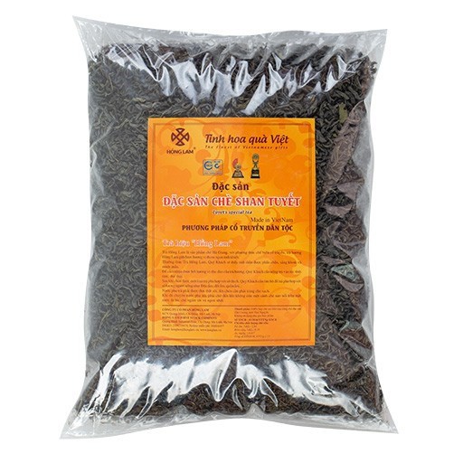 Trà shan tuyết Hồng Lam gói (200gr, 500gr). Có vị chát nhẹ, ngọt hậu