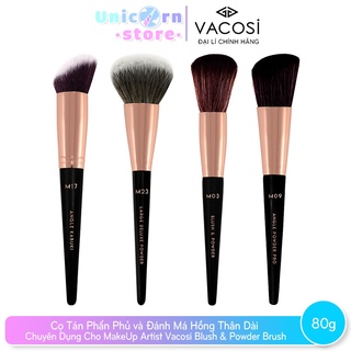 Cọ Tán Phấn Phủ và Đánh Má Hồng Thân Dài Chuyên Dụng Cho MakeUp Artist Vacosi Blush & Powder Brush
