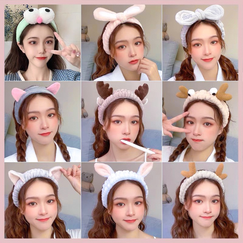 Băng Đô Cài Tóc Bản Rộng Chất Liệu Mềm Mại Co Giãn Chống Trượt Phong Cách Hàn Quốc Xinh Xắn Cho Nữ