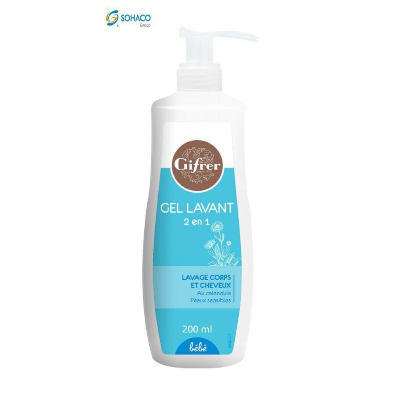 Sữa tắm gội trẻ em Gifrer Gel Lavant 2 en 1 bebe 200ml