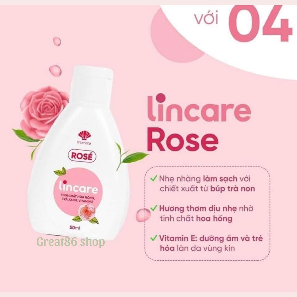 Dung dich vệ sinh phụ nữ great86 dung dịch vệ sinh cốc nguyệt san Lincare 50ml chiết xuất từ thiên nhiên