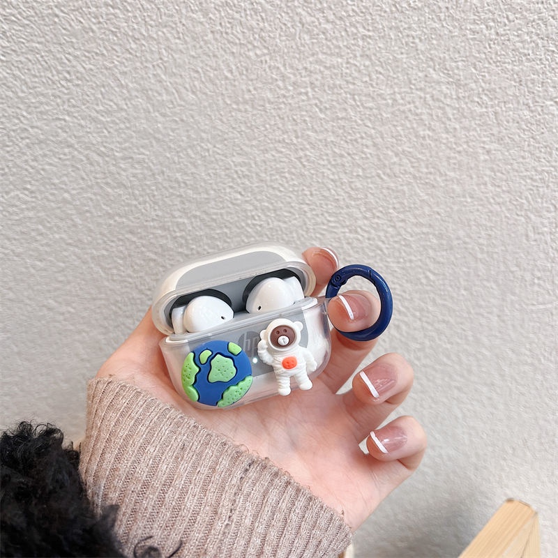 Vỏ Bảo Vệ Hộp Sạc Tai Nghe Lenovo LP40 Pro Trong Suốt Họa Tiết Hoạt Hình Winnie The Pooh &amp; Candy Girl Dễ Thương