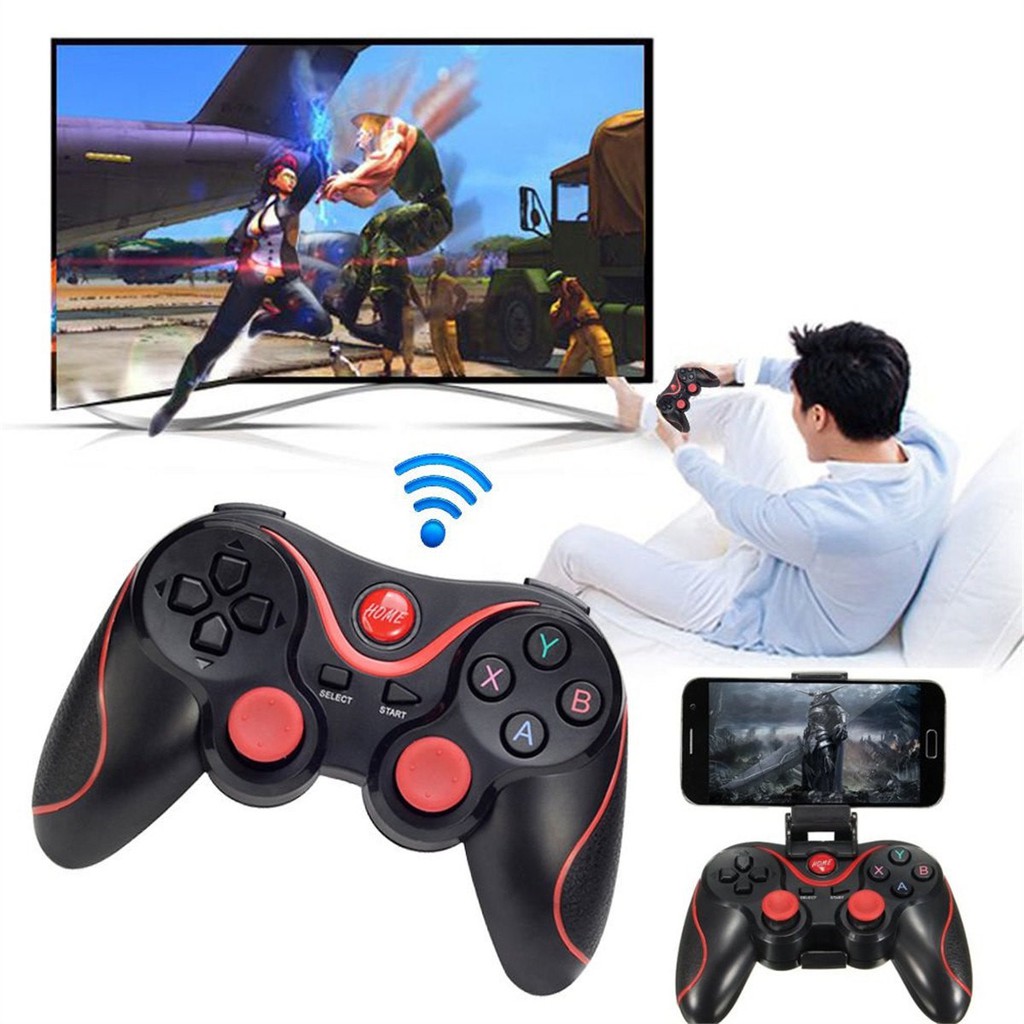 Tay Cầm Chơi Game X3/T3 Có Bluetooth Cho Smartphone, PC, Laptop, Android, IOS, Windows Có Giá Kẹp Điện Thoại