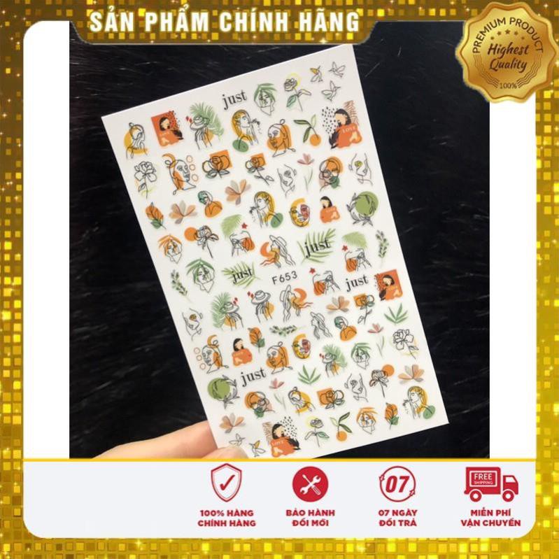 sticker trang trí móng đủ mẫu