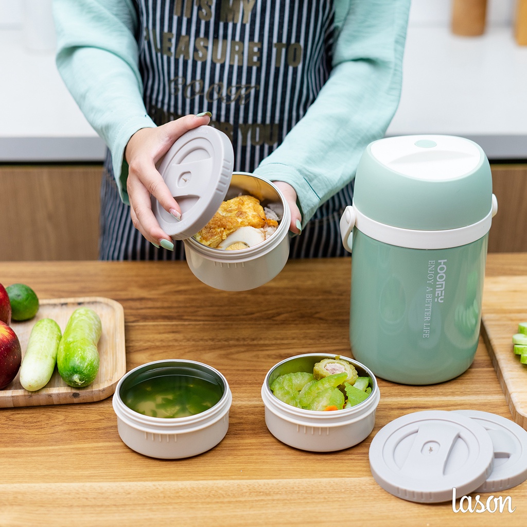 Hộp cơm giữ nhiệt Lason Magic 2300ml, cà men đựng cơm, cặp lồng ủ nóng giữ nhiệt 8-12 tiếng CB-HC-GN07