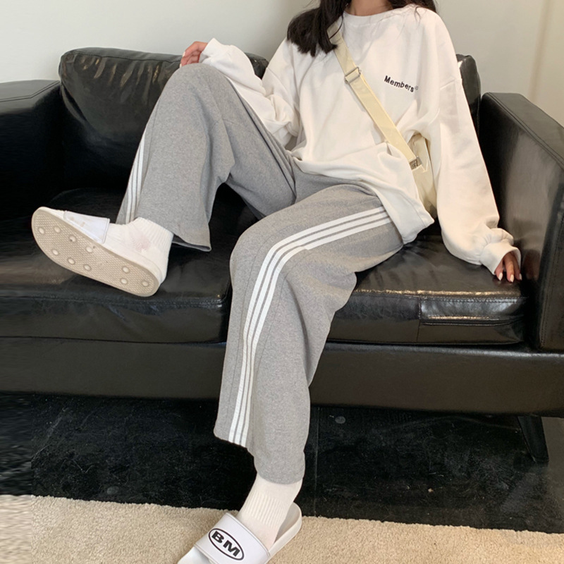 Quần dài lưng cao dáng rộng có size S-4XL thời trang năng động cá tính cho nữ