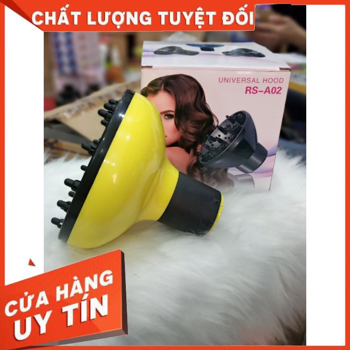 CHỤP LOA SẤY ĐA NĂNG Tạo Kiểu Cho Tóc Uốn Xoăn nhựa PE đầu cao su