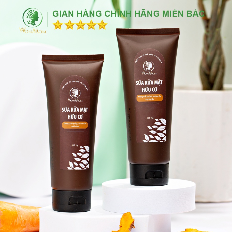 Bộ dưỡng trắng da mặt chuyên sâu Wonmom ( Sữa rửa mặt + Serum vitamin C + Kem nghệ tươi )