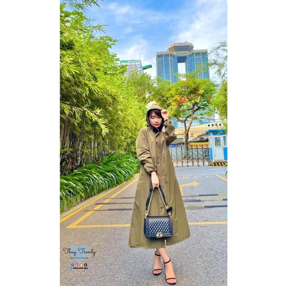 Áo mưa măng tô 2 lớp thời trang nam nữ chống thấm chống gió lạnh - ao mua mangto 2 lop thoi trang