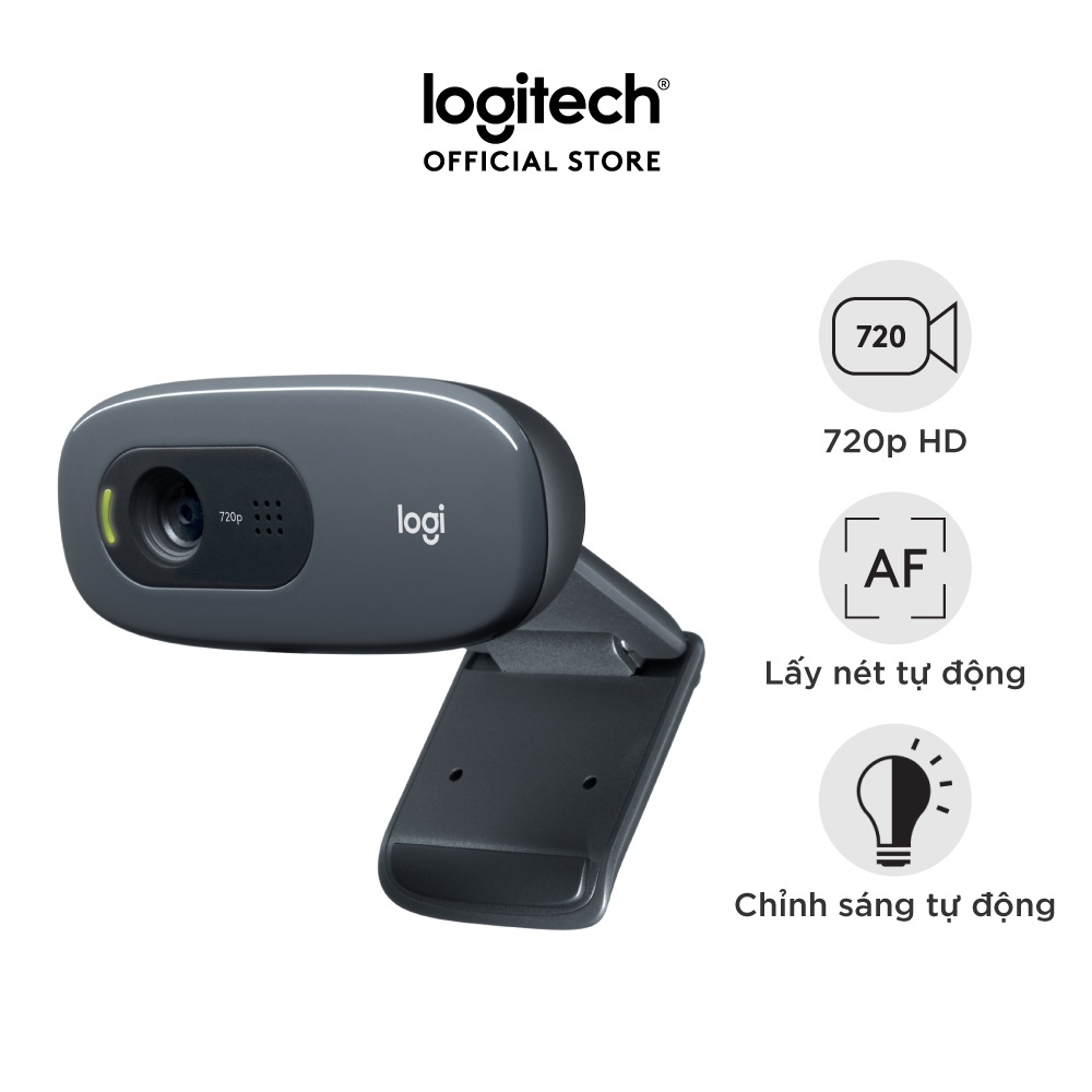 Webcam Logitech C270 HD 720P Cho Laptop, PC - Hàng Chính Hãng