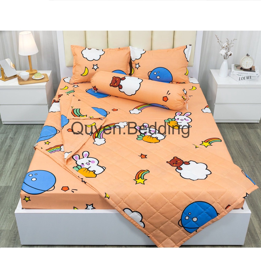 Drap giường , bộ ga giường 3 món bo chun hình thú khủng long siêu hot chất liệu cotton poly , ga giường gồm 1 ga + 2 vỏ | BigBuy360 - bigbuy360.vn