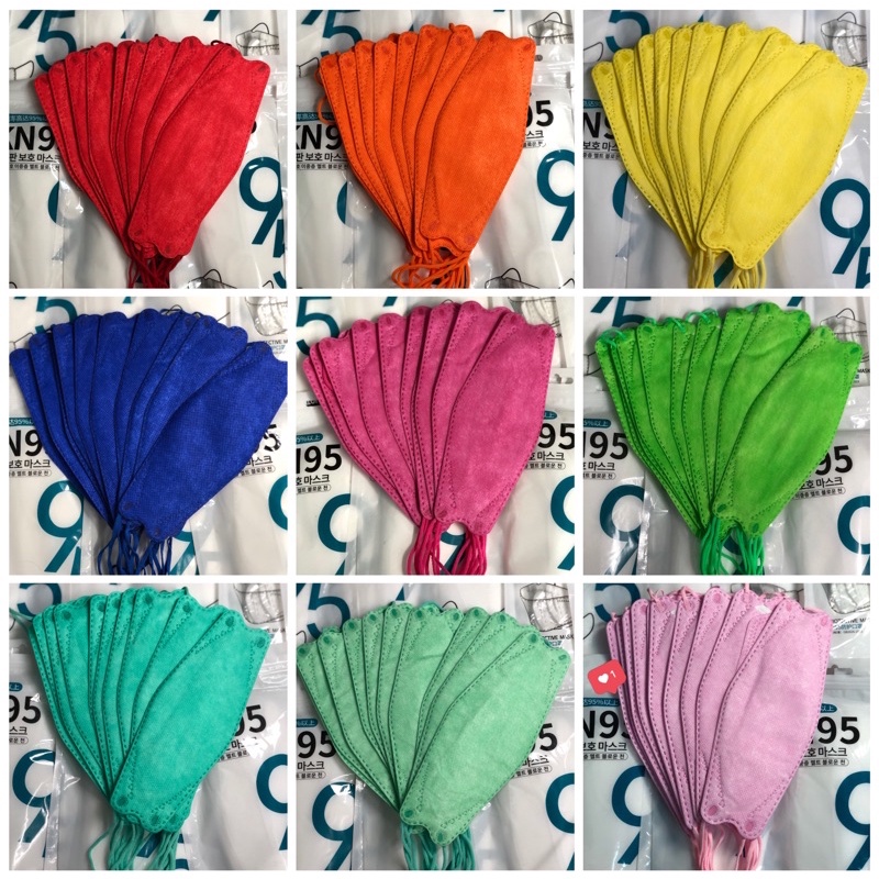 Khẩu trang người lớn KF94 công nghệ Hàn NHIỀU MÀU