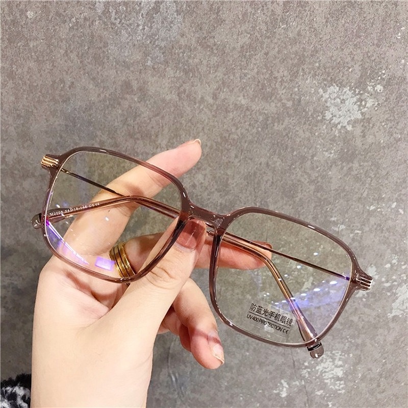 JIUERBA Mắt Kính Gọng Lớn Chống Bức Xạ Phong Cách Retro Thời Trang Cho Nam Nữ
