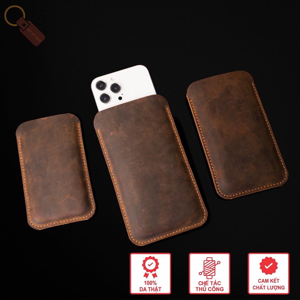 Bao Da Điện Thoại IPHONE - Da Nhập Khẩu - Chế Tác Thủ Công