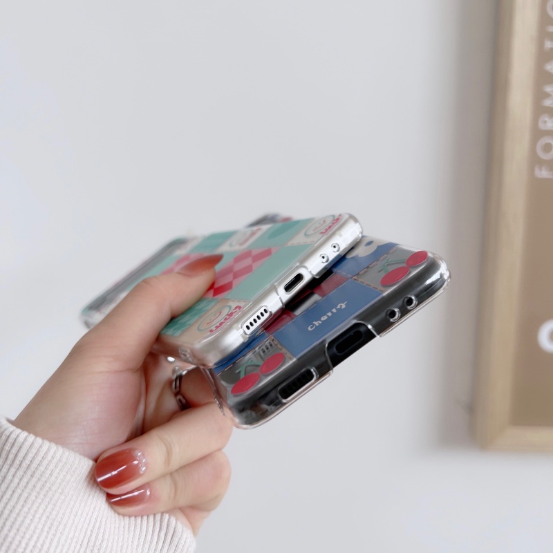 Ốp Điện Thoại PC Cứng Họa Tiết Hình Học Phong Cách Hàn Quốc Cho Samsung Galaxy Z Flip 3