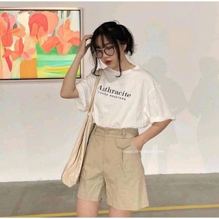Set Áo thun + Quần đùi kaki phong cách Hàn Quốc cá tính