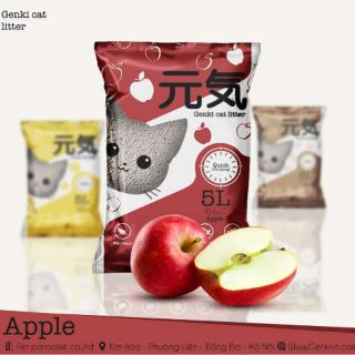 Cát vệ sinh cho Mèo Genki Táo 5L
