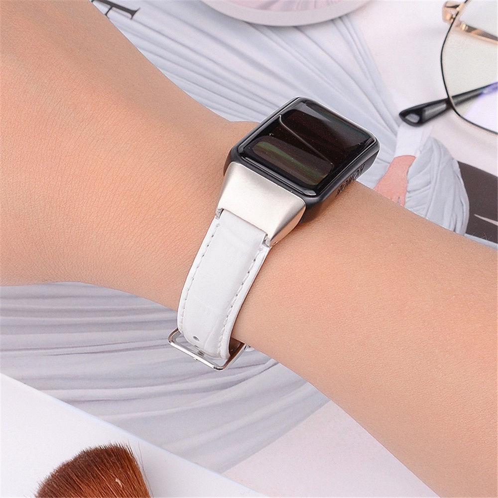 Dây Đeo Da Thay Thế Cho Đồng Hồ Thông Minh Huawei Band 8 7 6 / Honor Band 6