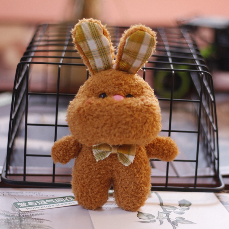 Móc khóa hình gấu/ thỏ nhồi bông dễ thương dành cho bé gái