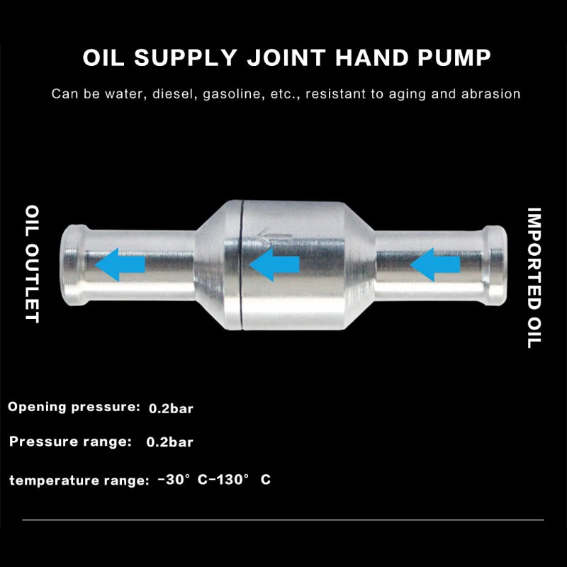 Van một chiều bơm nhiên liệu bằng hợp kim nhôm 6/8/10/12mm cho xe hơi