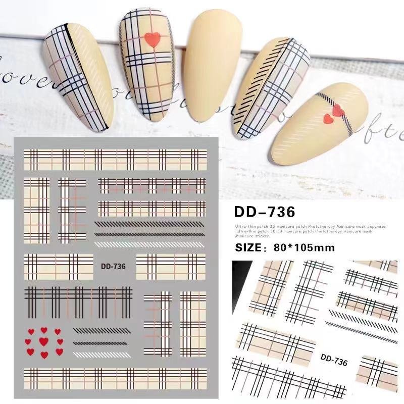 sticker trang trí nail mã dh736