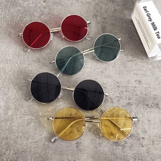 (sẵn 1c xanh ) Kính râm/kính mát tròn nhiều màu thời trang