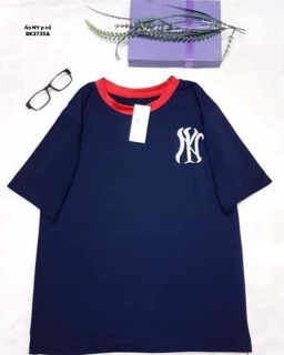 Áo phông NY cổ phối màu (BK)