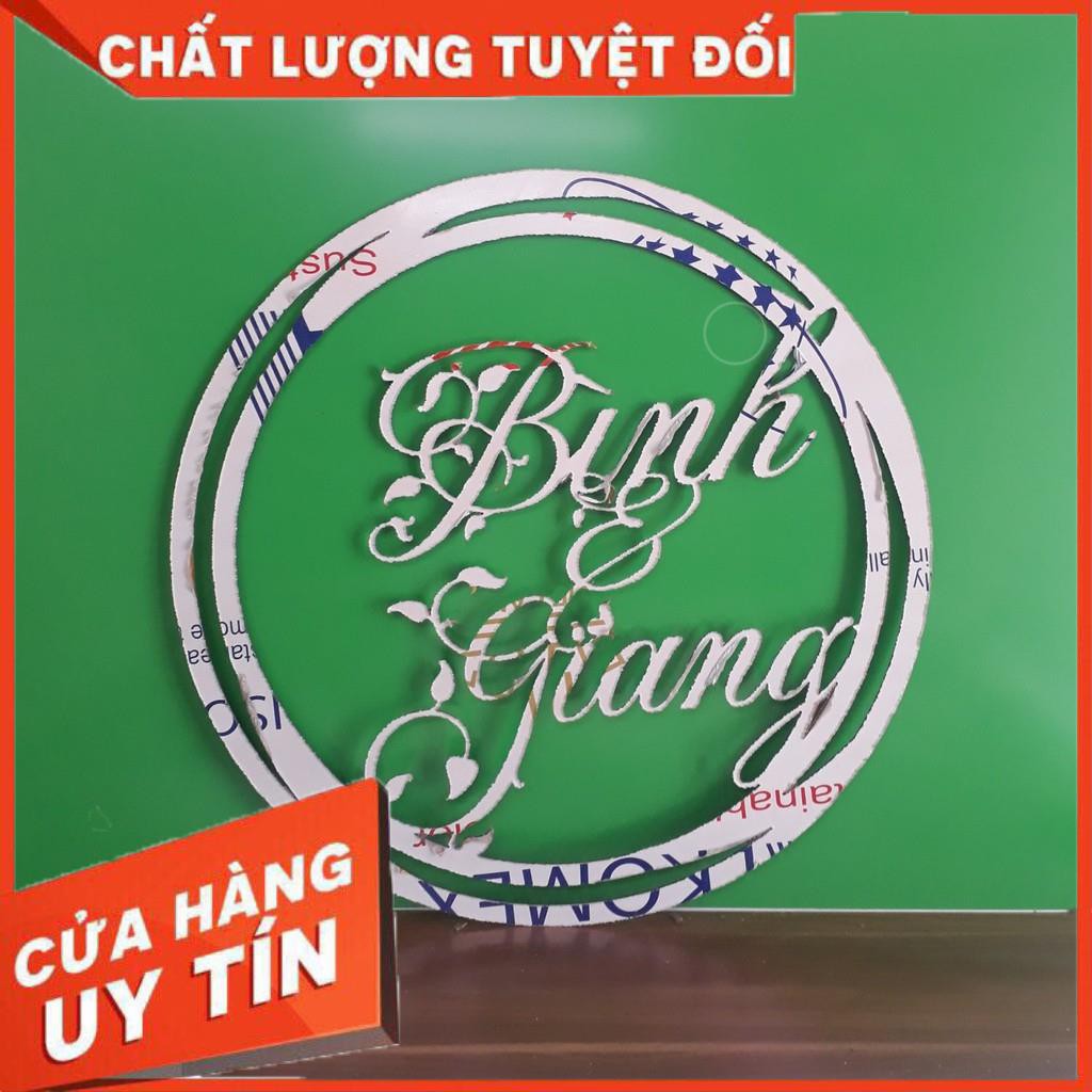 Chữ Hỷ Alu Gương vàng - nhận cắt theo yêu cầu