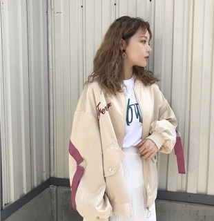 Áo khoác bomber nữ lụa cao cấp