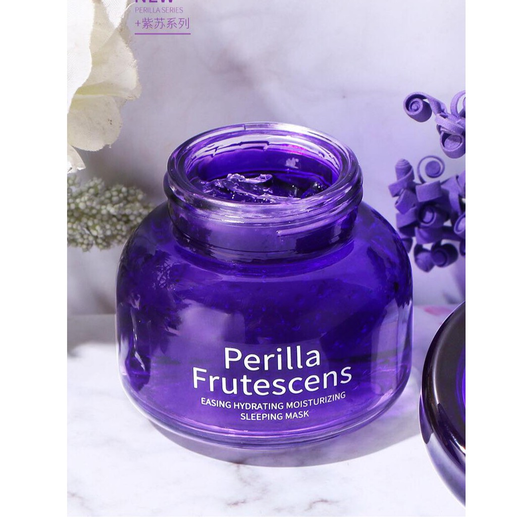 Mặt Nạ Ngủ Lá Tía Tô Perilla Frutescens Dưỡng Ẩm Căng Bóng Làn Da Khô Sần Thiếu Nước