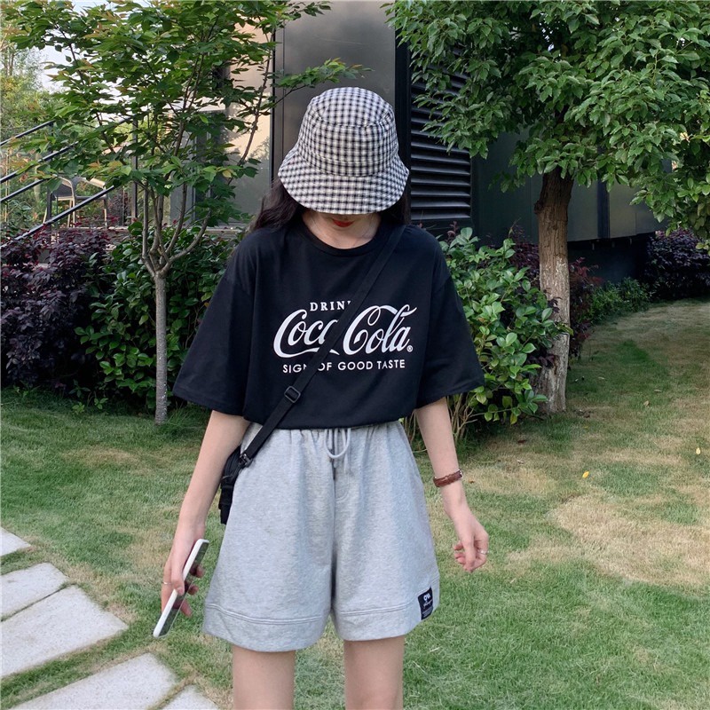 SUQ001 Quần short dải Unisex cạp chun đẹp Hàn Quốc cute teen Quần sooc đùi ngắn dây rút đen xám nam nữ ống rộng Ulzzang