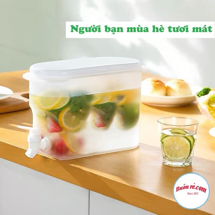 Bình đựng nước 3,5L có vòi đựng nước trà, nước trái cây để trong tủ lạnh tiện lợi