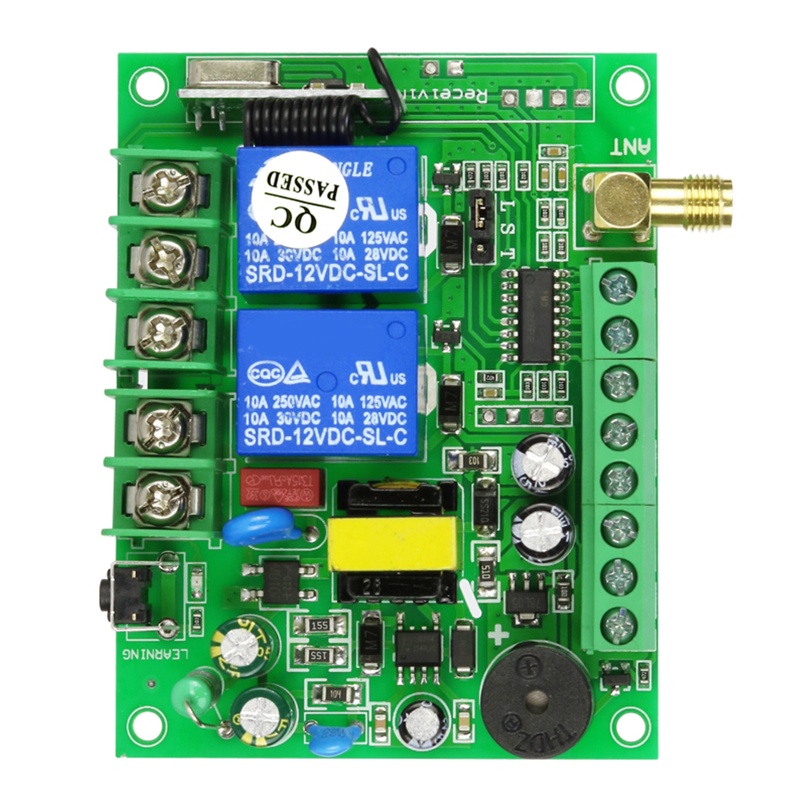 Điều Khiển Từ Xa 12V 24V 48V 2 Kênh 315Mhz / 433Mhz Cho Động Cơ