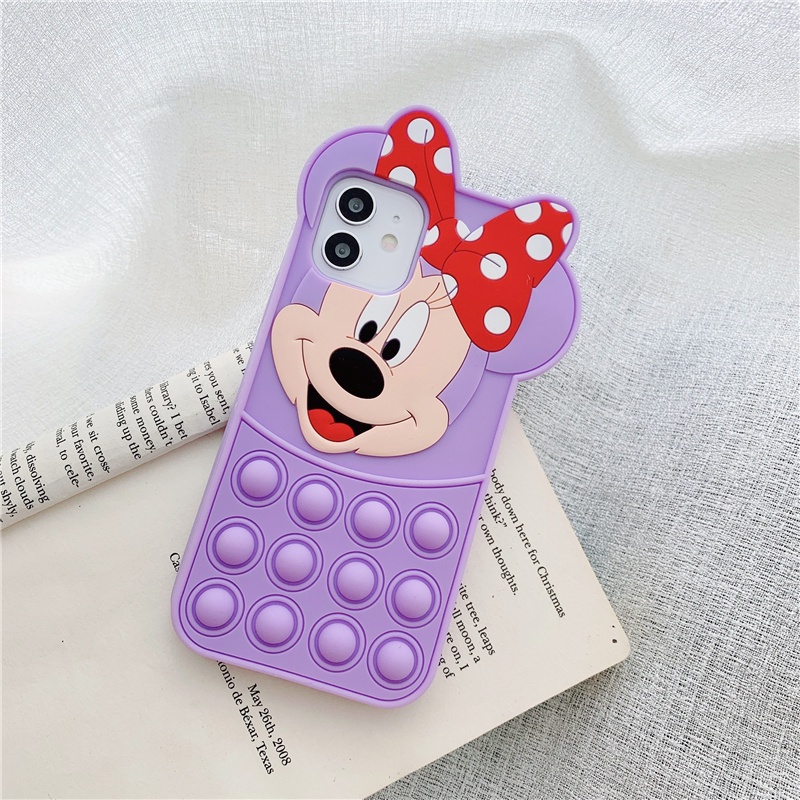 Minnie 3D Soft Silicone Shockproof Soft Case for iPhone 12 Pro Max iP11 X Xr 6 7 8 Plus Xs Max | BigBuy360 - bigbuy360.vn